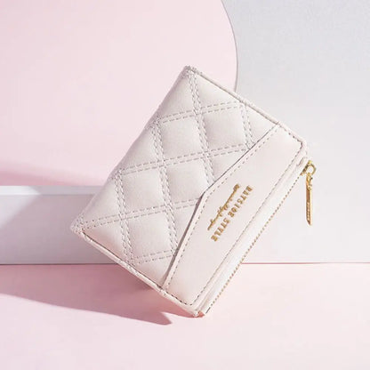 Portefeuille Femme Brodé Cuir PU Fermeture Éclair - Porte-Cartes Clutch Monnaie