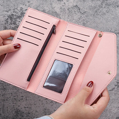 Portefeuille Femme Long Cuir PU - Pochette Clutch Porte-Cartes avec Porte-Monnaie