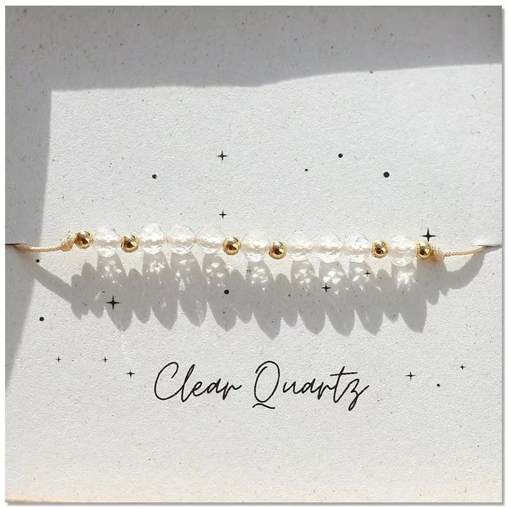 Bracelet Pierres Naturelles Ajustable – Perles 3mm Améthyste Grenat