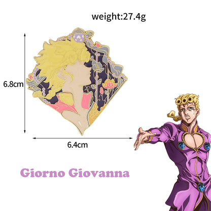 Pin's Émaillé Coccinelle Bleue JoJo's Bizarre Adventure Giorno Giovanna – Badge Broche Anime Fans