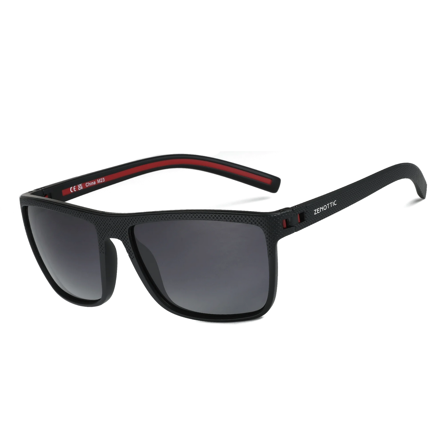 ZENOTTIC Lunettes de Soleil Polarisées Carrées — TR-90 Léger, UV400, Unisexe