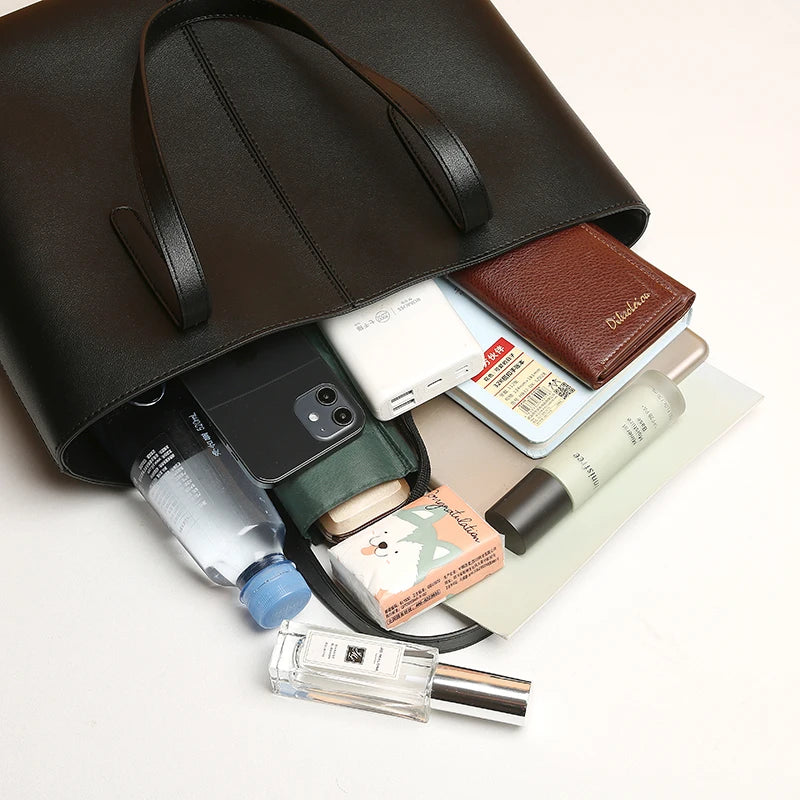 Grand Sac à Main Femme PU Cuir Grande Capacité - Sac Épaule Élégant 2024