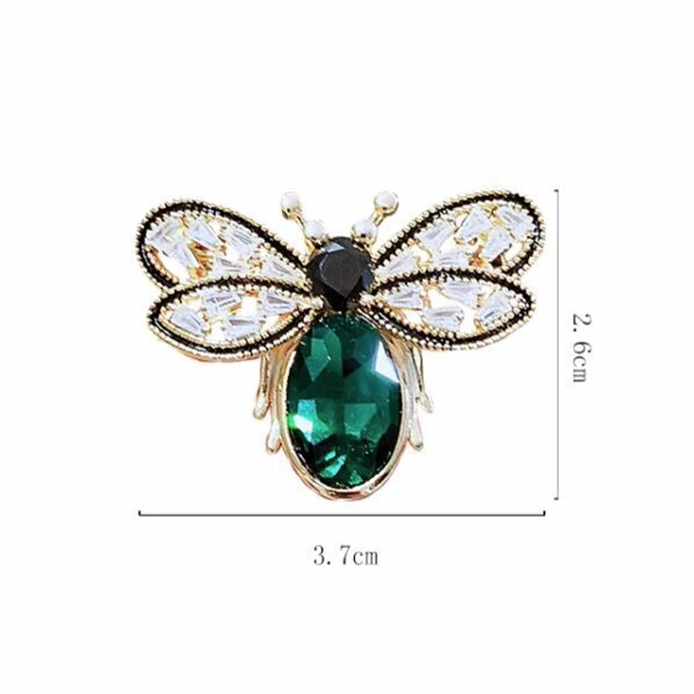 Broche Abeille Cristaux Luxe – Pin's Métal Vintage Unisexe