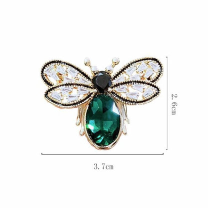 Broche Abeille Cristaux Luxe – Pin's Métal Vintage Unisexe