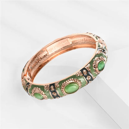 Bracelet Jonc Émail Cloisonné - Design Bohème Hawaï Inde Afrique