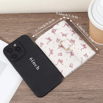 Portefeuille Femme Mini Pliable Multi-Cartes - Porte-Carte ID Fenêtre Voyage Extérieur Rose