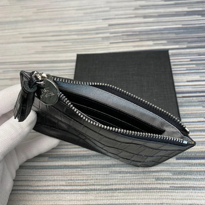 Porte-Monnaie Femme Cuir Véritable Zippé - Mini Portefeuille Homme Compact pour Pièces et Cartes Bancaires