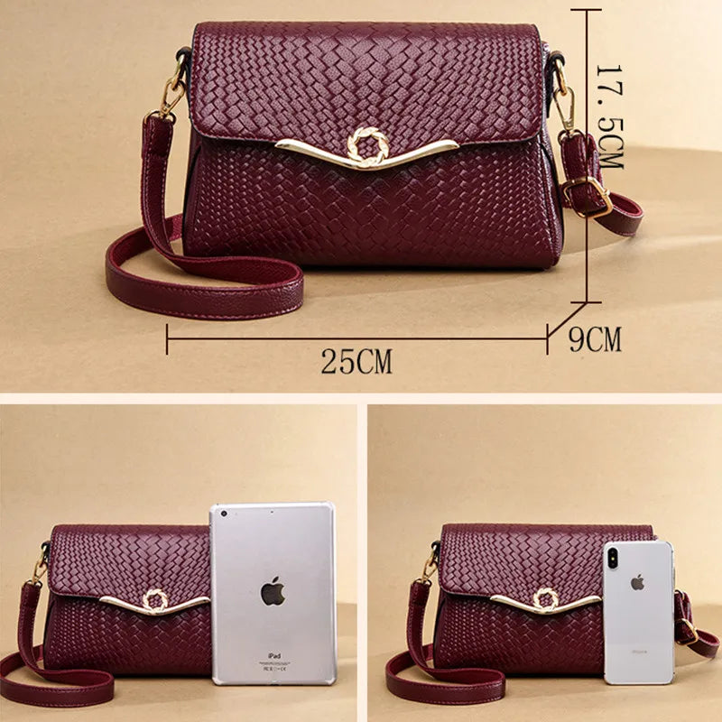 Sac à Main Femme Cuir Luxe Vintage - Messenger Crossbody Tote Designer