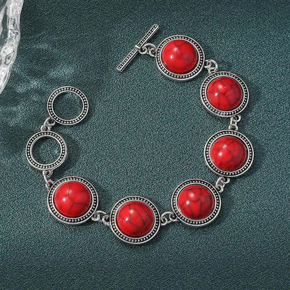 Bracelet Perles Rondes Bohème Vintage Ajustable – Charm Perles Acrylique Femme