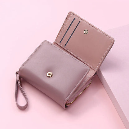 Portefeuille Femme Kawaii Mignon - Petit Porte-Monnaie Cuir Rose Designer