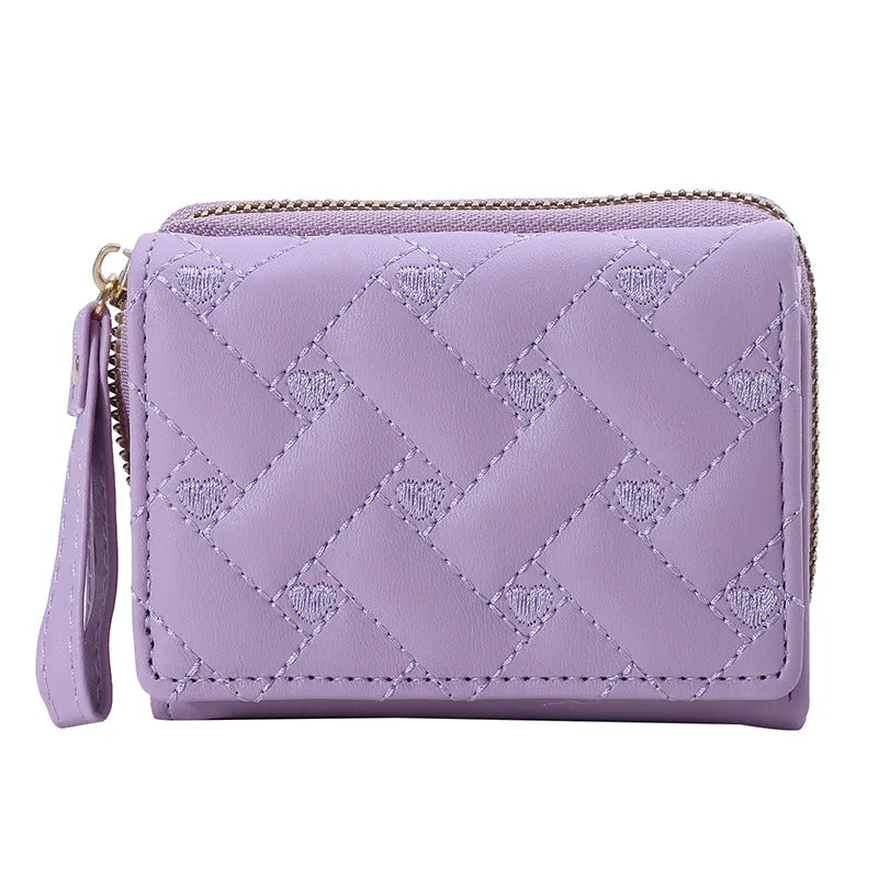 Portefeuille Femme Kawaii Mignon - Petit Porte-Monnaie Cuir Rose Designer