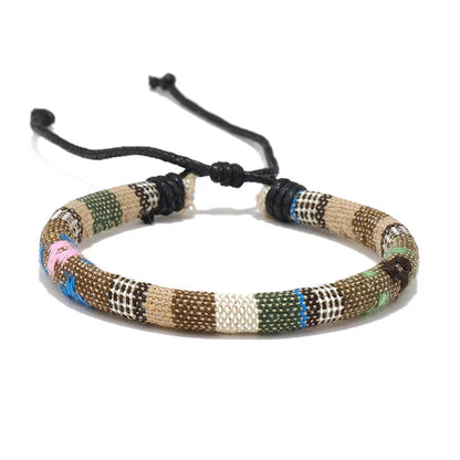 Ensemble 12 Bracelets Bohèmes Coton Ajustables – Ethniques Unisexe Voyage