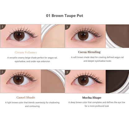 Liner Yeux rom&nd Hanall Eyepot Peony Cream - Texture Crème Soyeuse Longue Tenue 4-en-1 K-Beauty