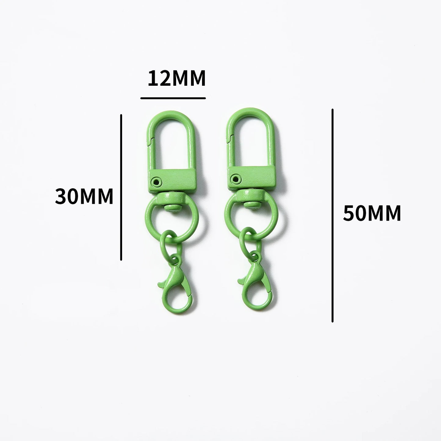 Mousquetons Métalliques Colorés – Lot de 10, 50 ou 100 pcs