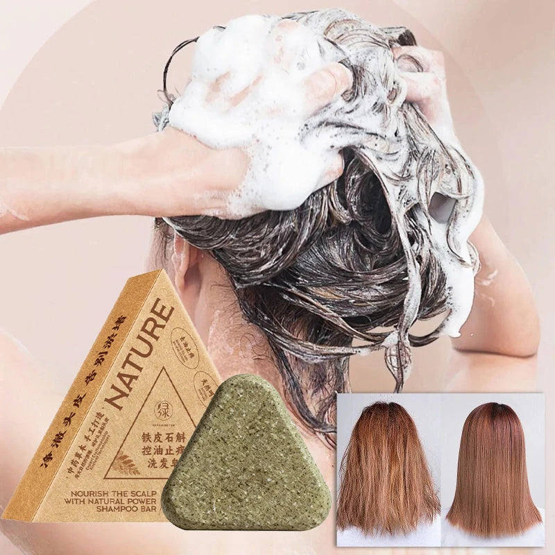 Savon Shampooing Herbes Naturelles 120g - Anti-Chute Volume Contrôle Sébum