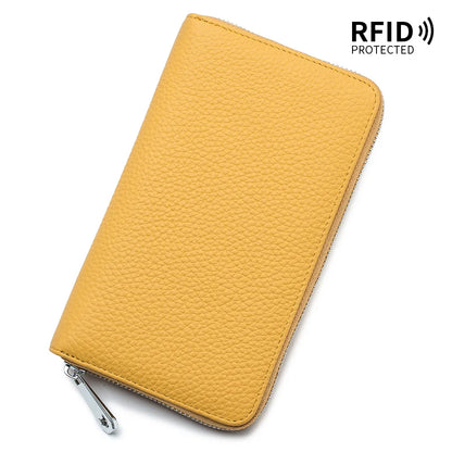 Portefeuille Femme Long Cuir Passeport Organisateur - Porte-Monnaie Clutch Bag Grande Capacité Rose