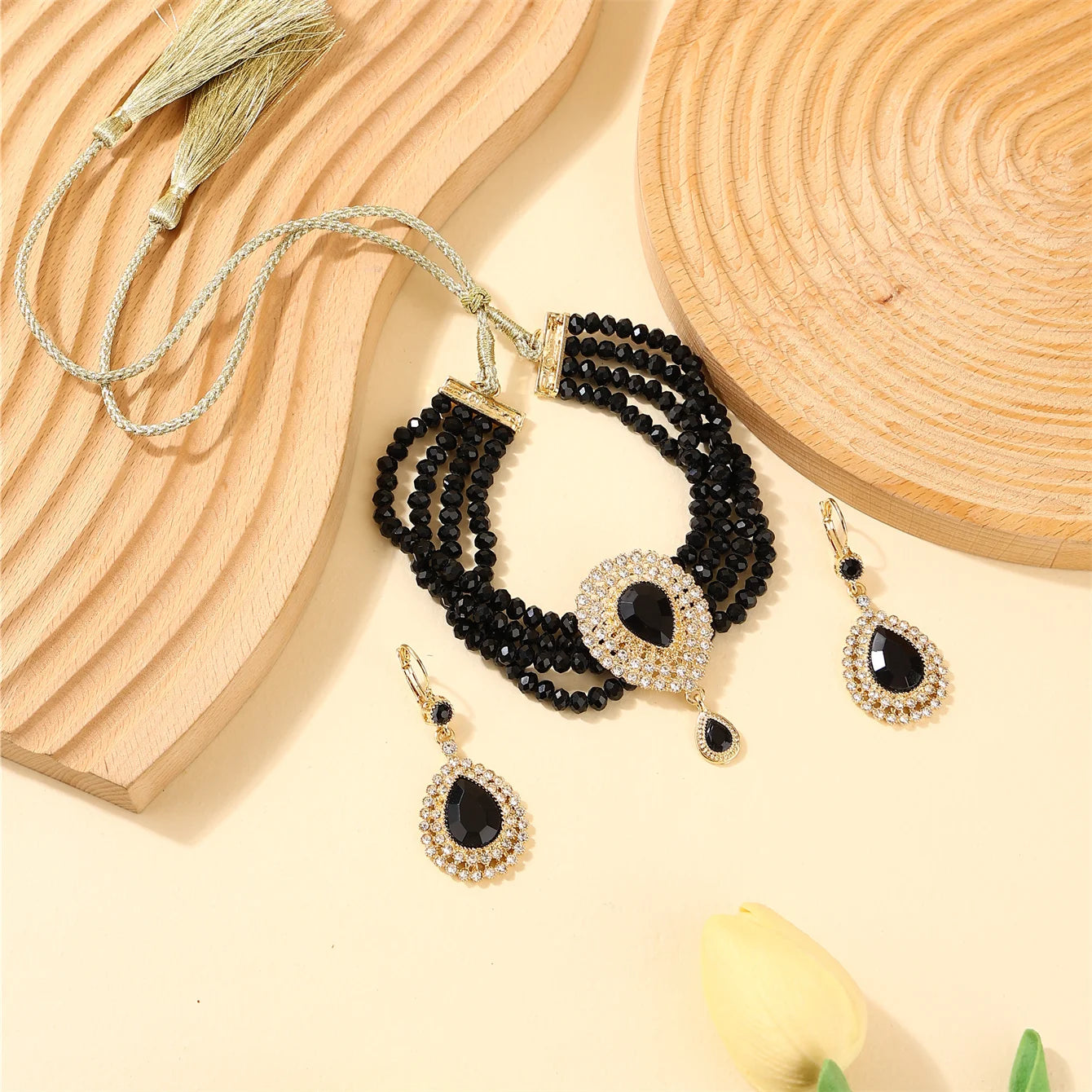 Ensemble Bijoux Marocain Traditionnel – Boucles Bracelet Mariée Luxe