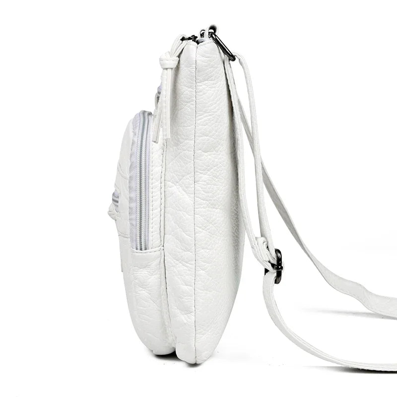 Sac à Main Femme Cuir PU Multi-Couches - Sac Épaule Bandoulière Crossbody Messenger Rabat Porte-Monnaie