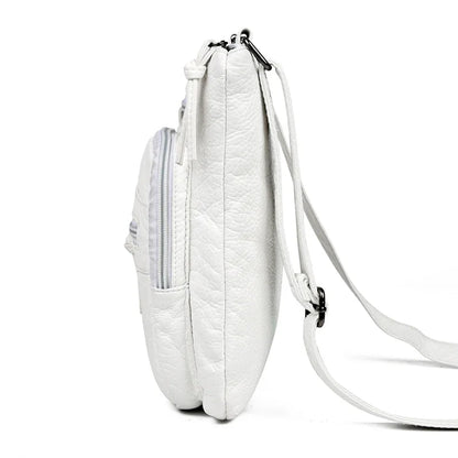 Sac à Main Femme Cuir PU Multi-Couches - Sac Épaule Bandoulière Crossbody Messenger Rabat Porte-Monnaie