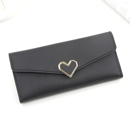 Portefeuille Long Femme Tri-Fold Cuir PU - Clutch Multi-Fonctions Porte-Cartes