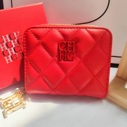 Portefeuille Femme Cuir PU Artisanat Exquis - Compact Multi-Cartes Chic Durable