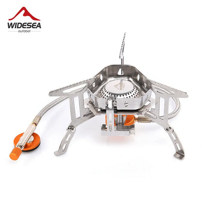 Réchaud Gaz Camping Widesea Coupe-Vent - Brûleur Outdoor Survie Randonnée Portable