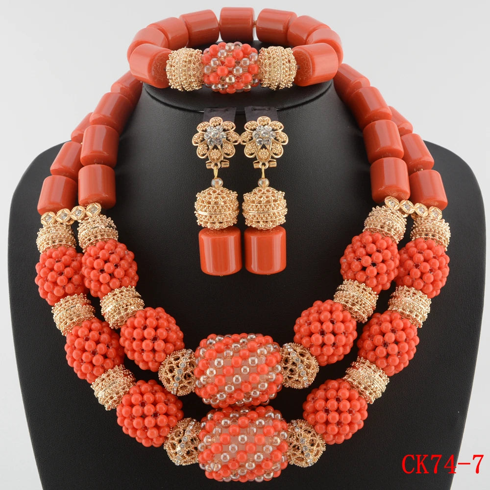 Ensemble Bijoux Perles Cristal Africain – Parure Mariée Luxe