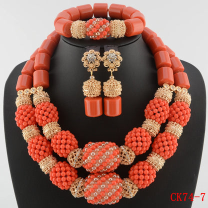Ensemble Bijoux Perles Cristal Africain – Parure Mariée Luxe