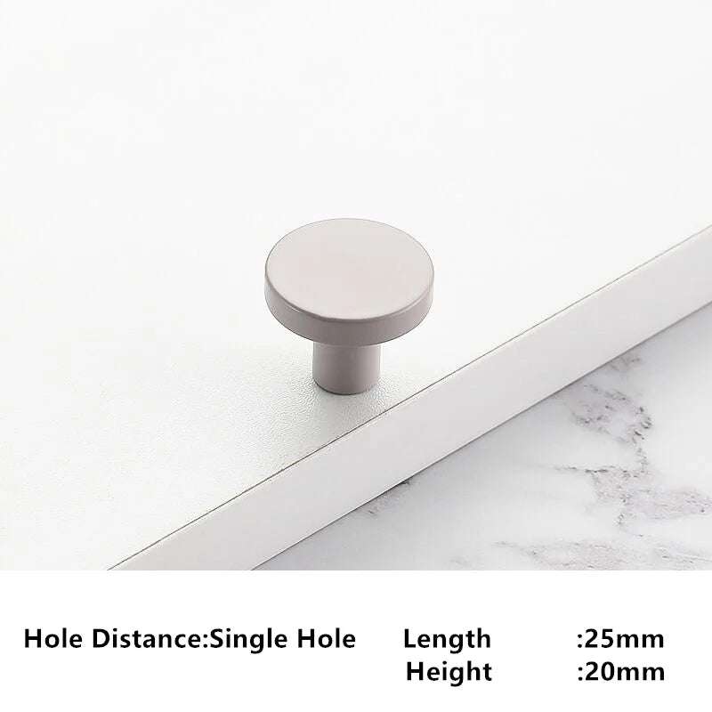 Poignée de Meuble Moderne en Aluminium - Bouton Rond pour Armoire et Tiroir