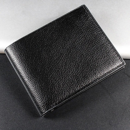 Portefeuille Homme Cuir Artificiel Court - Porte-Cartes Slim Noir Premium