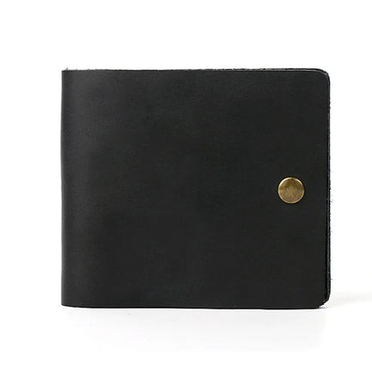 Portefeuille Cuir Minimaliste Bifold - Porte-Carte Rétro Homme Femme