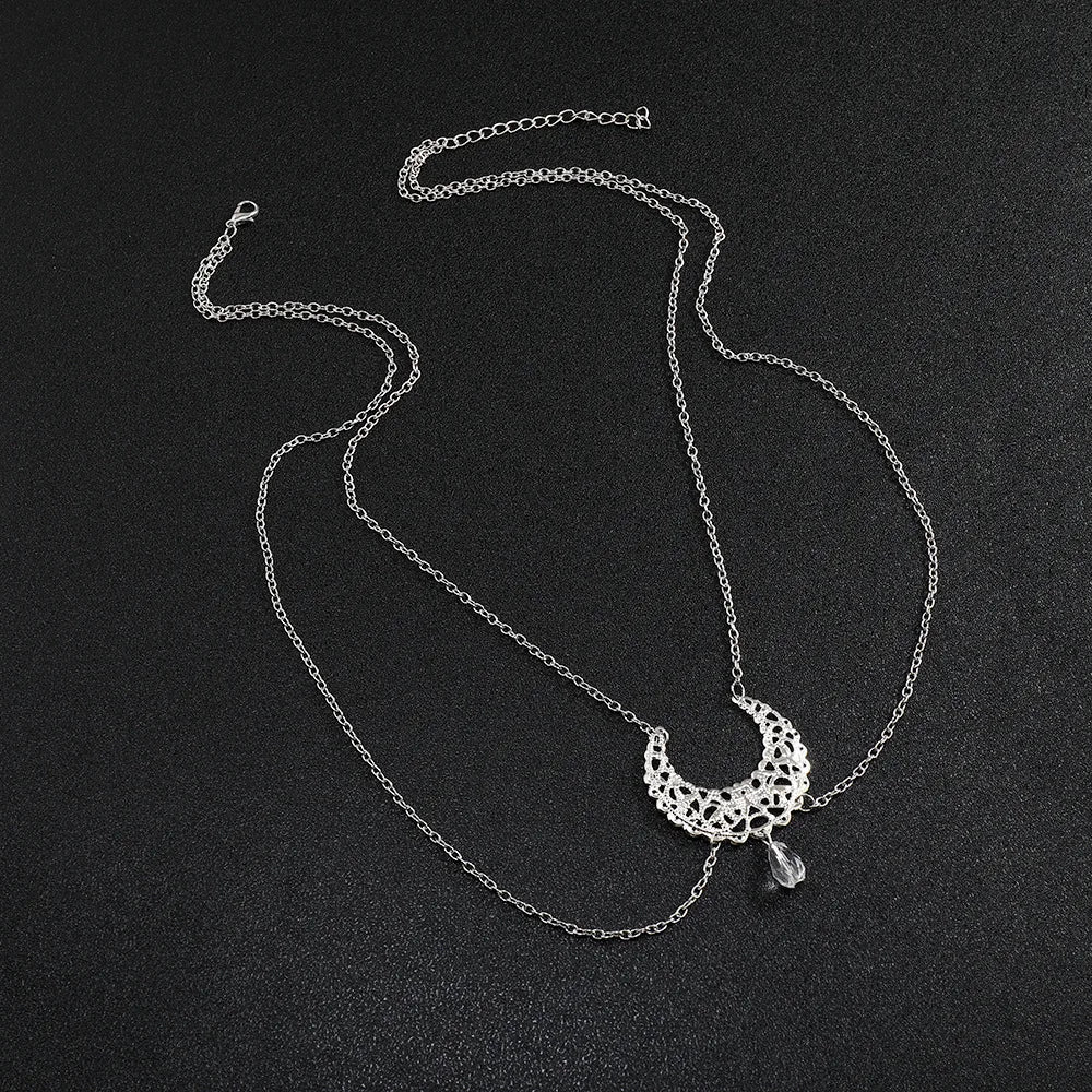 Bijou de Tête Indien Perles Mariée – Chaîne Cheveux Bohème Mariage