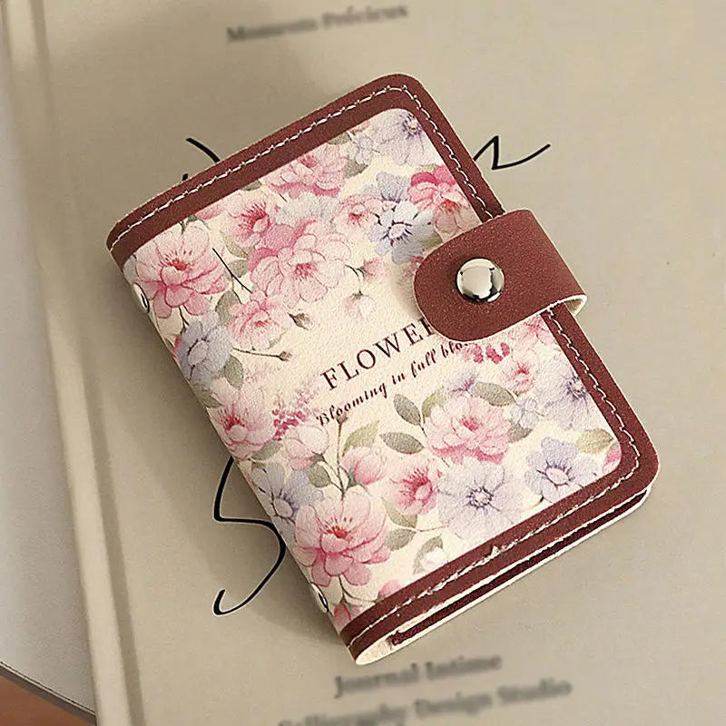 Portefeuille Femme 20 Poches Cartes Cuir PU - Porte-Cartes Étanche Grande Capacité