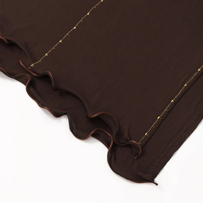 Hijab Jersey Coton Premium - Voile Bordure Scintillante Femme