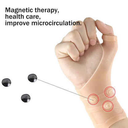 Support Poignet Magnétique Gel - Attelle Compression Tunnel Carpien Pouce Silicone Élastique