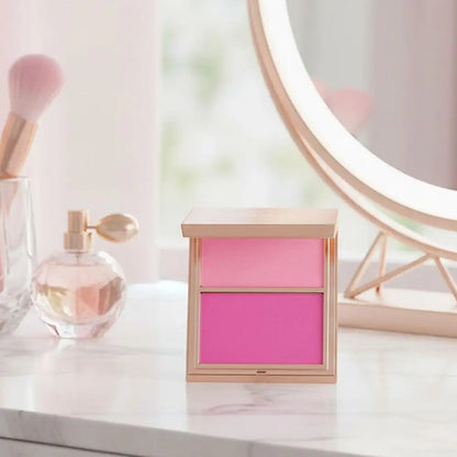 Palette Blush Contour Mat Naturel - Double Couleur Haute Pigmentation Longue Tenue Visage Sculpté Beauté