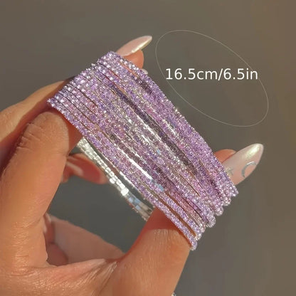 Set 5 Bracelets Bohème Luxe Empilables – Strass Colorés Femme