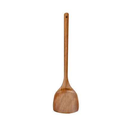 Ustensiles de Cuisine en Bois Naturel - Cuillères et Spatules Écologiques