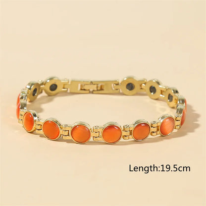 Bracelet Opale Magnétique Plaqué Or 18K – Énergie & Charme Femme