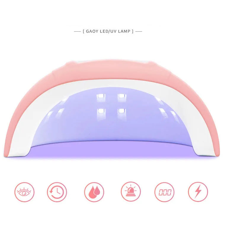 Lampe UV LED Ongles 18 LEDs Séchoir Gel Polish - Détection Auto Manucure Pédicure Portable