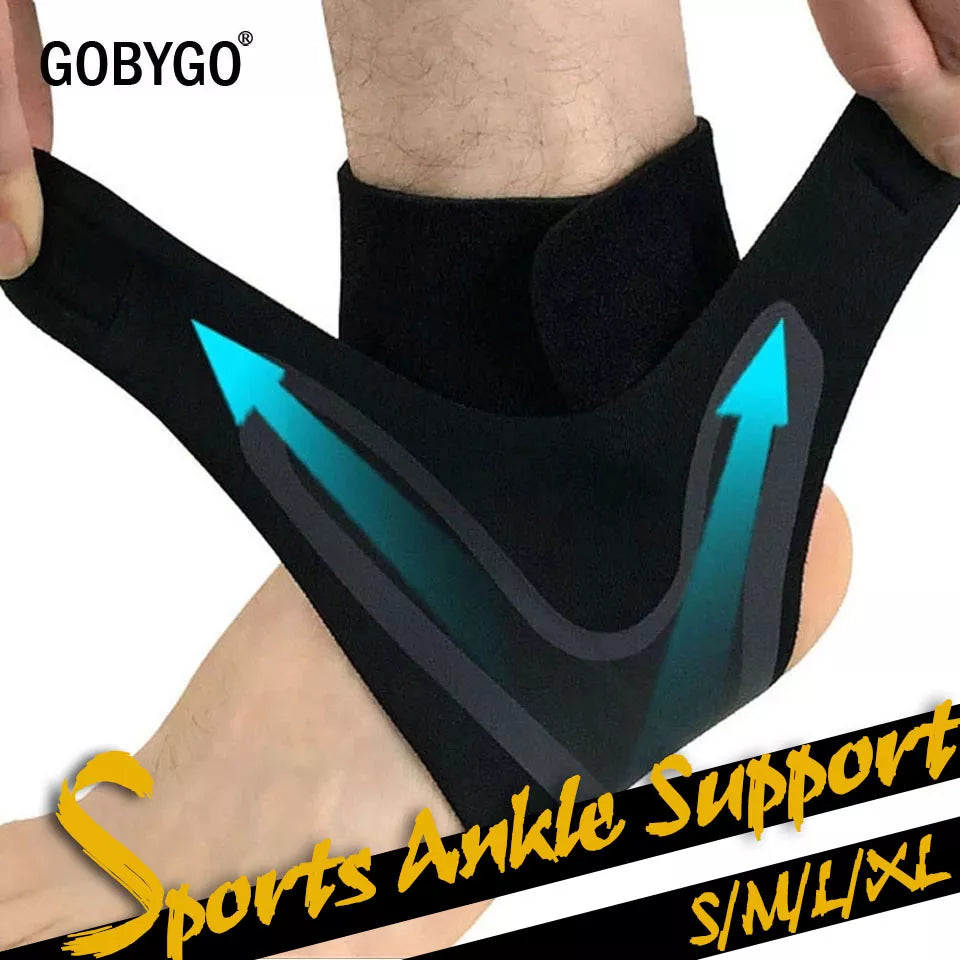 Chevillère Support Sport Élastique - Protection Cheville Running Basketball - Noir Gauche S