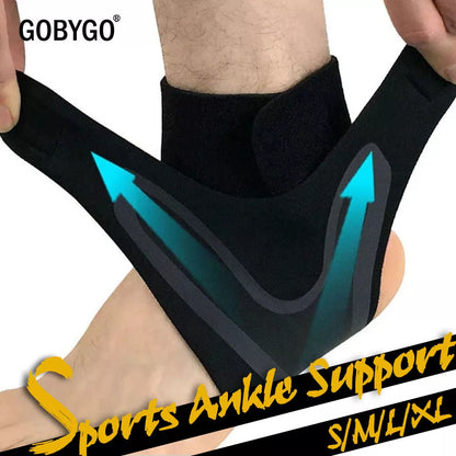 Chevillère Support Sport Élastique - Protection Cheville Running Basketball - Noir Gauche S