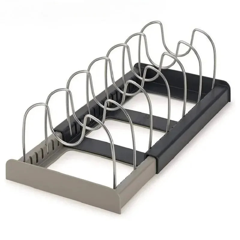 Organisateur Extensible pour Casseroles et Poêles - Rangement Ajustable en Acier Inoxydable