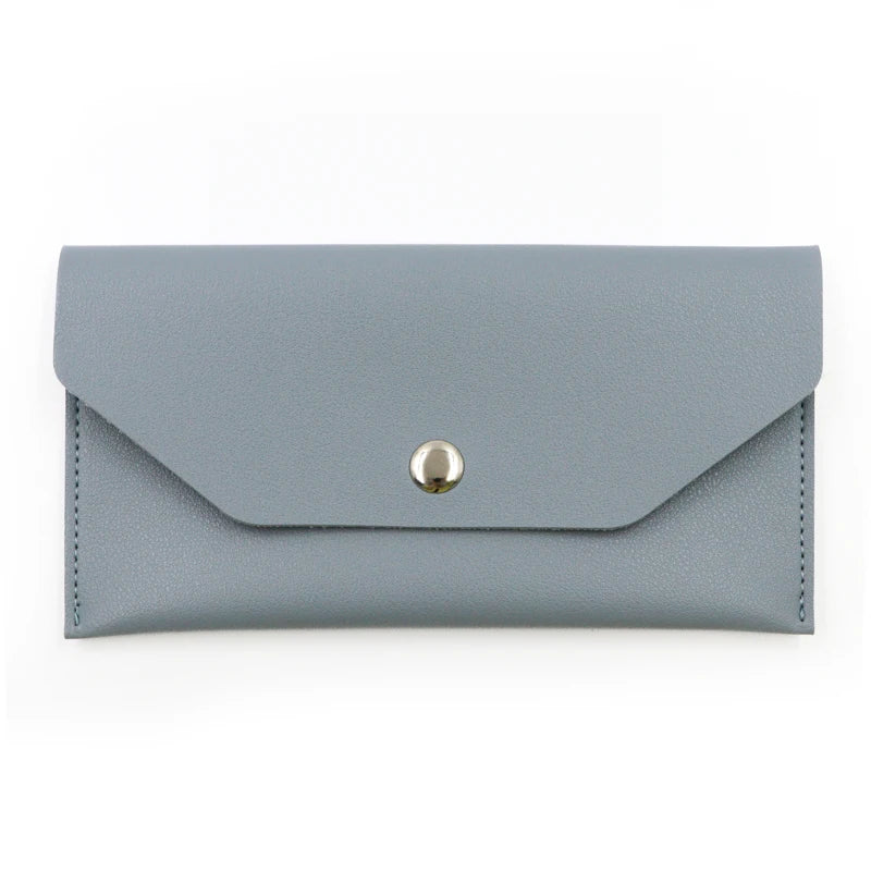 Portefeuille Femme Enveloppe Cuir PU - Porte-Cartes Classique Élégant avec Fermoir