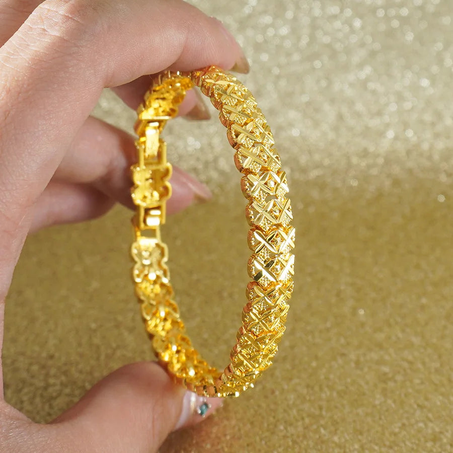 Bracelet Cuivre Plaqué Or 24K – Style Bohème Élégant, Quotidien & Cérémonie