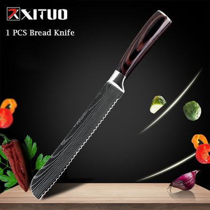 Couteaux de Chef Professionnels 1-10 Pièces - Set Cuisine Acier Inoxydable