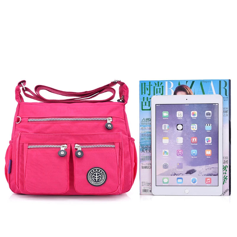 Sac à Bandoulière Femme Nylon Imperméable - Sac Crossbody Plage Été Léger