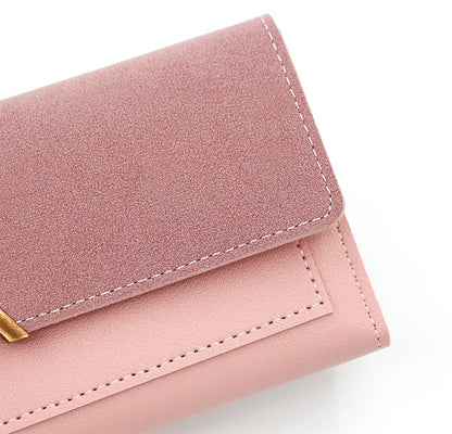 Portefeuille Femme Long Cuir PU Perles - Porte-Monnaie Carte Clutch Mini Fermoir Rouge