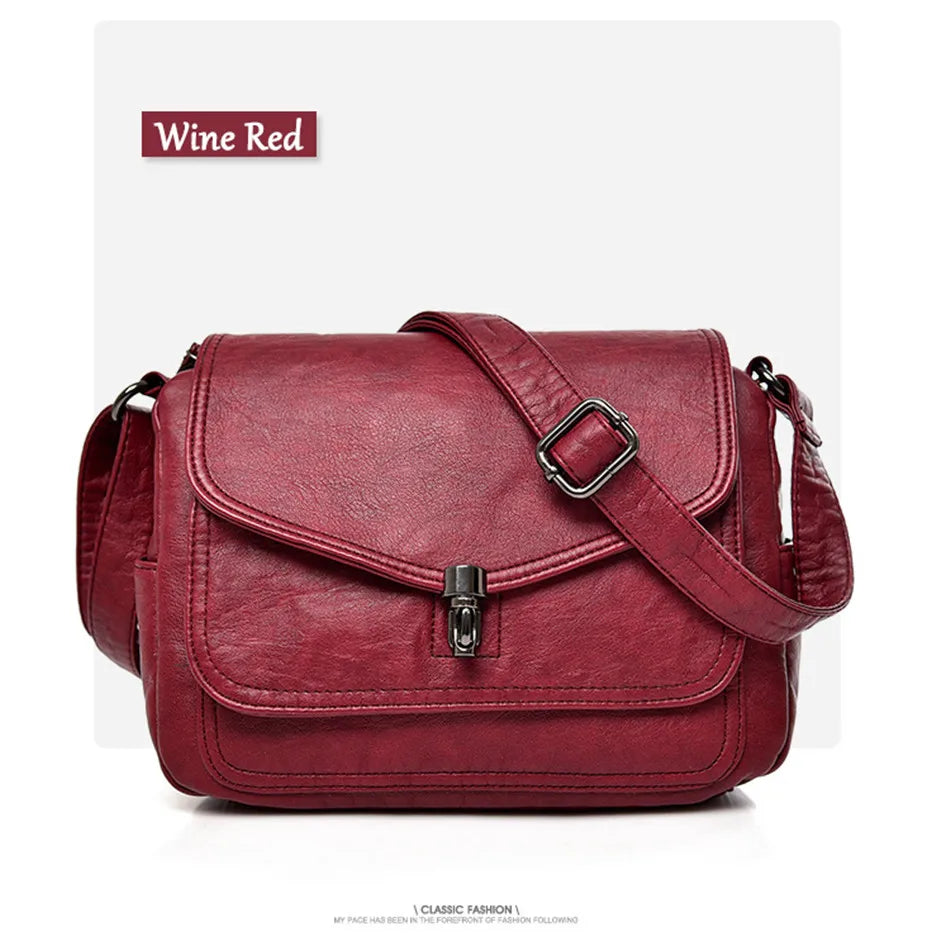 Sac à Bandoulière Femme Vintage Cuir Souple - Petit Sac Crossbody Designer Luxe