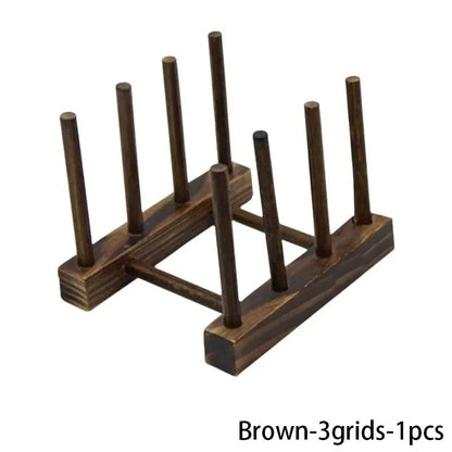 Égouttoir à Vaisselle en Bois - Support Multifonction pour Assiettes et Tasses